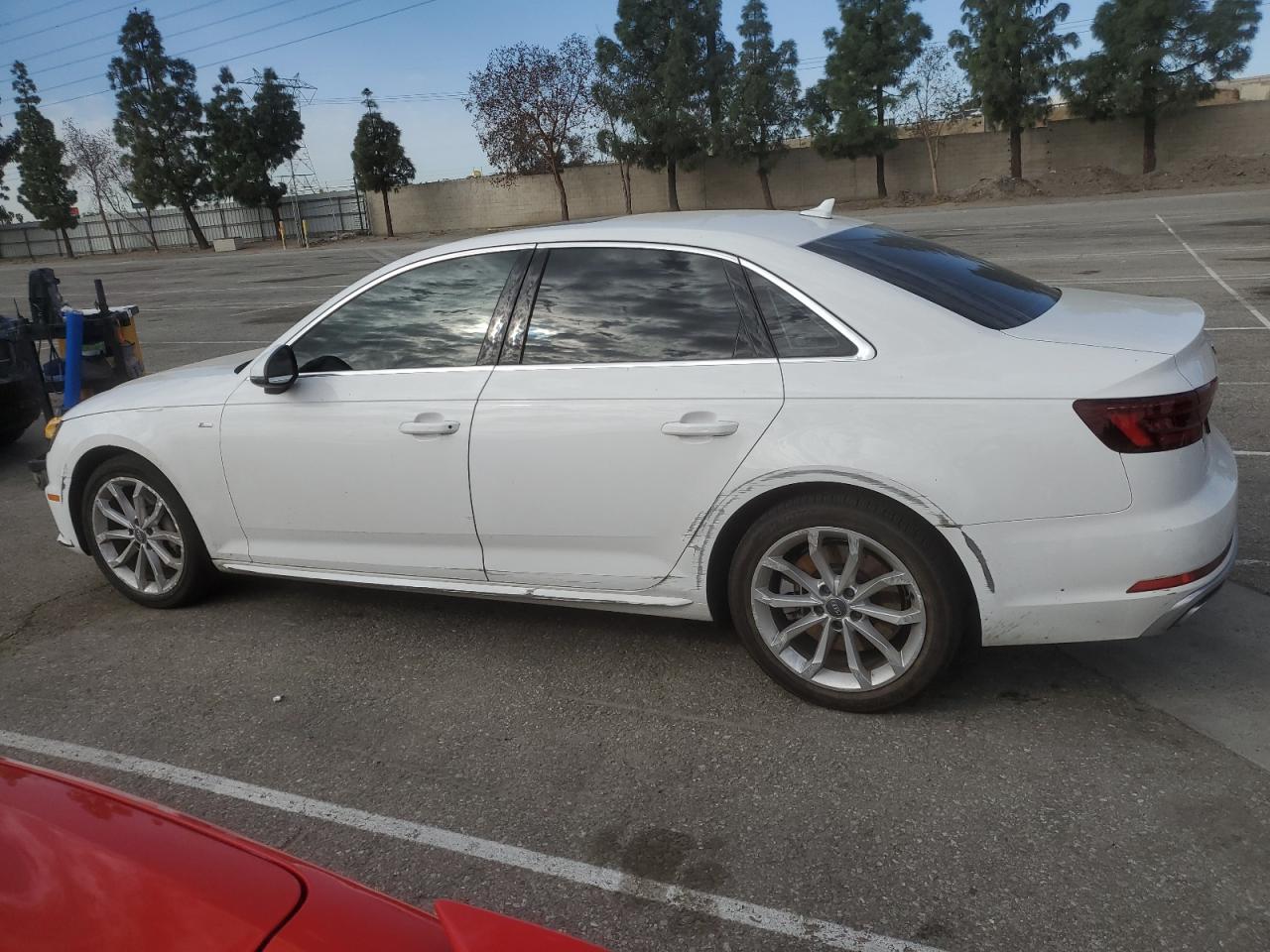 2019 Audi A4 VIN WAUDNAF49KA115452 Copart auction photo, side damage thumbnail 2