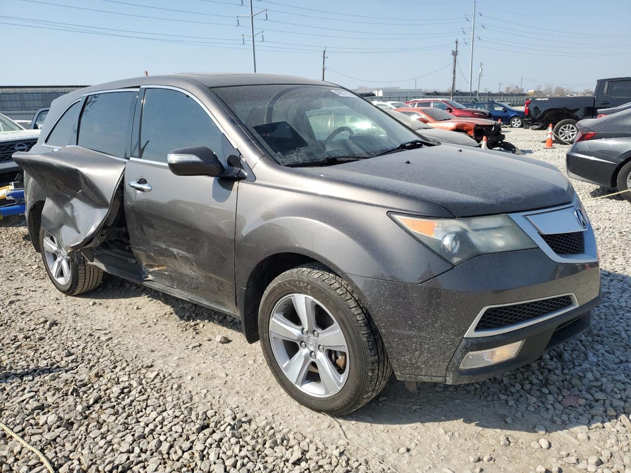 2012 Acura MDX VIN 2HNYD2H30CH526107 Copart auction photo, side damage thumbnail 4
