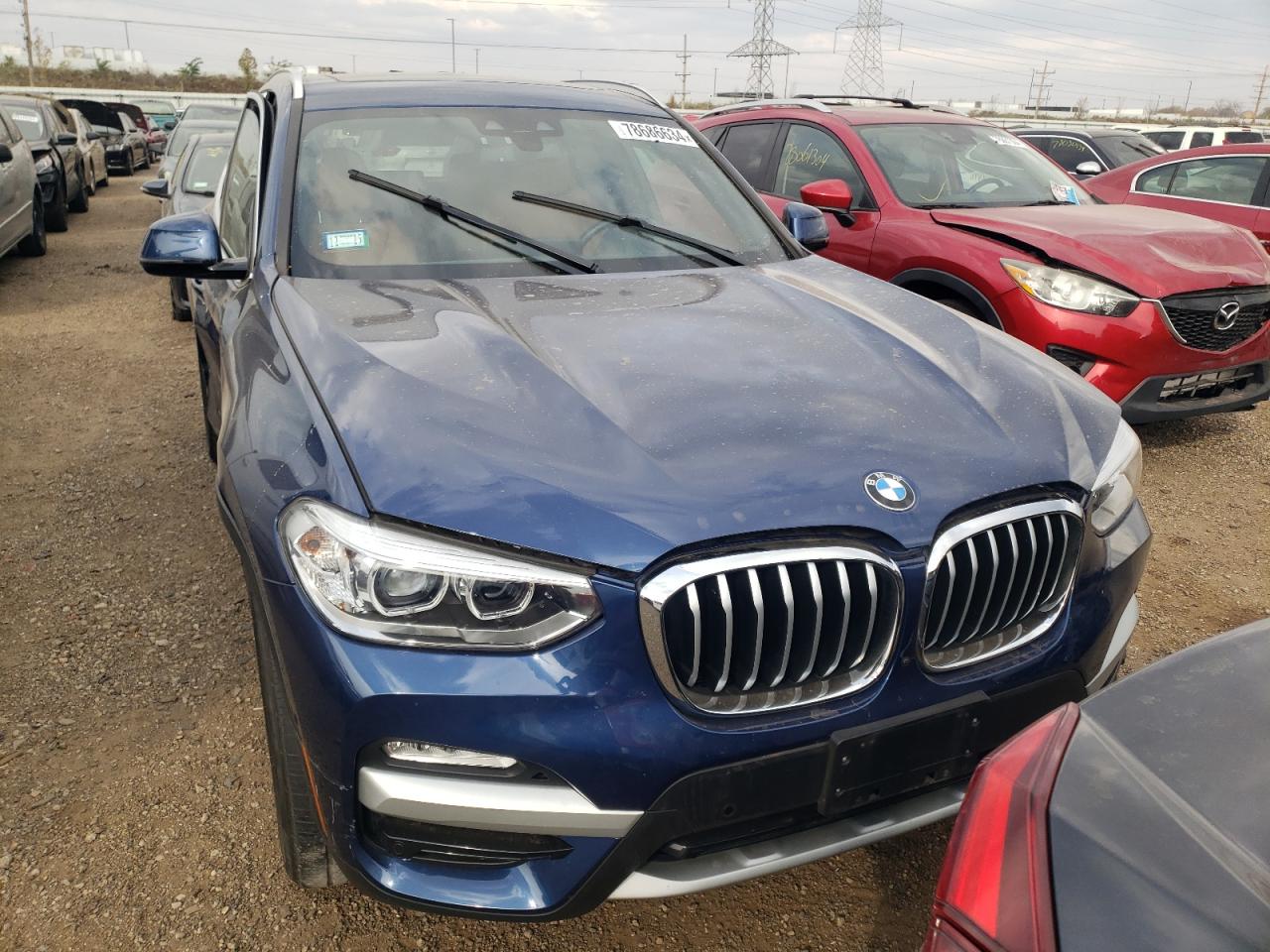 2018 BMW X3 VIN 5UXTR9C50JLD63589 Copart auction photo, side / minor dent/scratches damage thumbnail 5