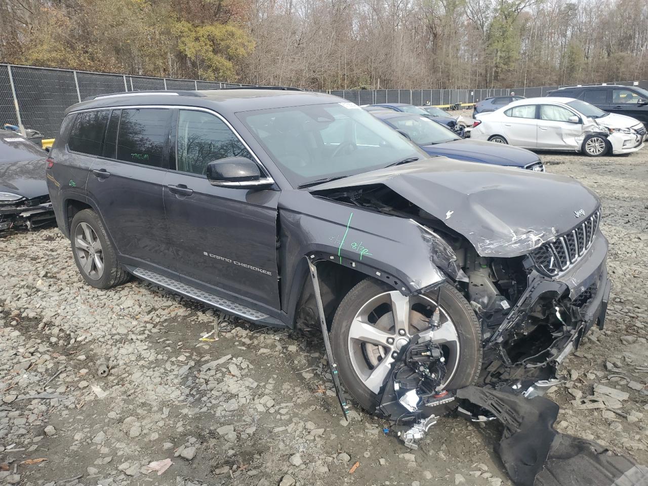 2021 Jeep Grand Cherokee VIN 1C4RJKBG8M8171838 Copart auction photo, front end damage thumbnail 4