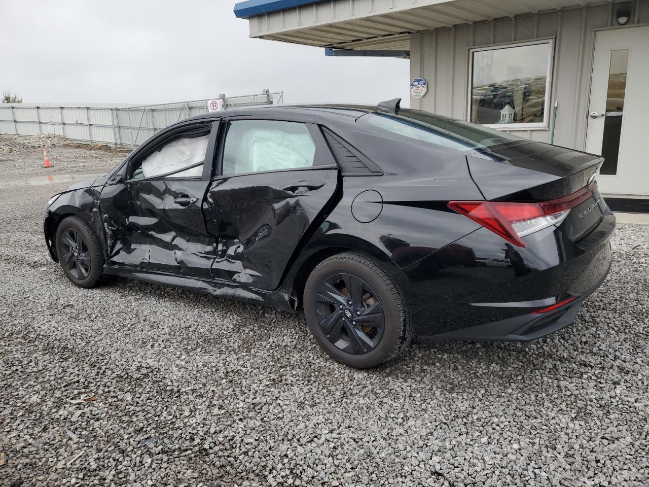 2023 Hyundai Elantra VIN 5NPLM4AG8PH104446 Copart auction photo, side / front end damage thumbnail 2