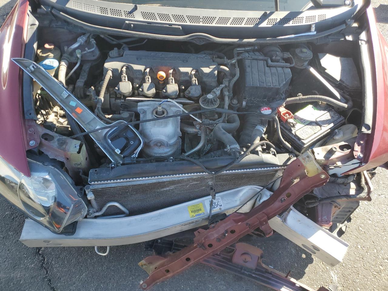 2007 Honda Civic VIN 2HGFA16527H509594 Copart auction photo, front end damage thumbnail 11