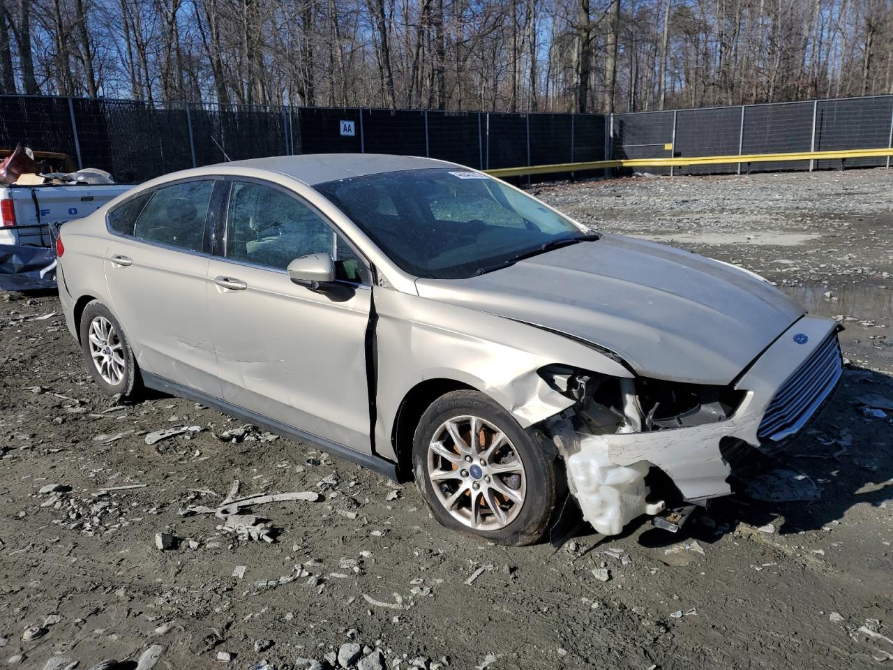 2015 Ford Fusion VIN 3FA6P0G73FR193428 Copart auction photo, front end / side damage thumbnail 4