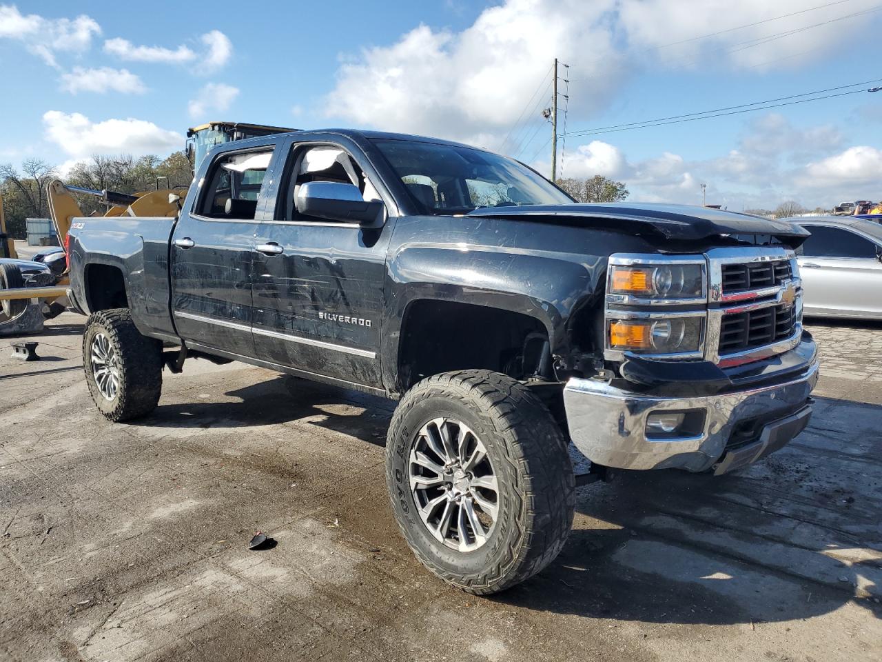 2014 Chevrolet Silverado VIN 3GCUKSEC4EG130148 Copart auction photo, front end / side damage thumbnail 4