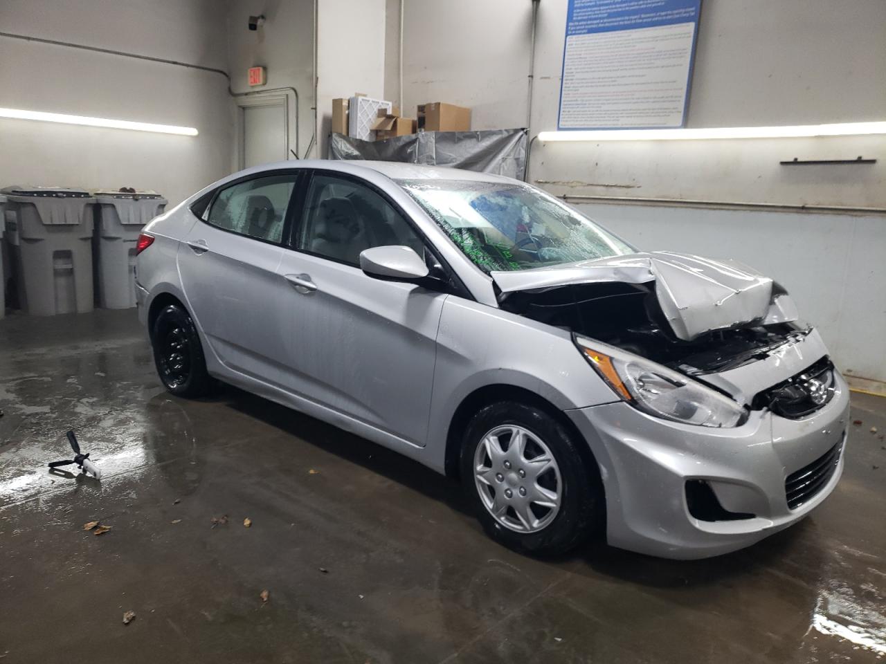 2015 Hyundai Accent VIN KMHCT4AE0FU886078 Copart auction photo, front end damage thumbnail 4