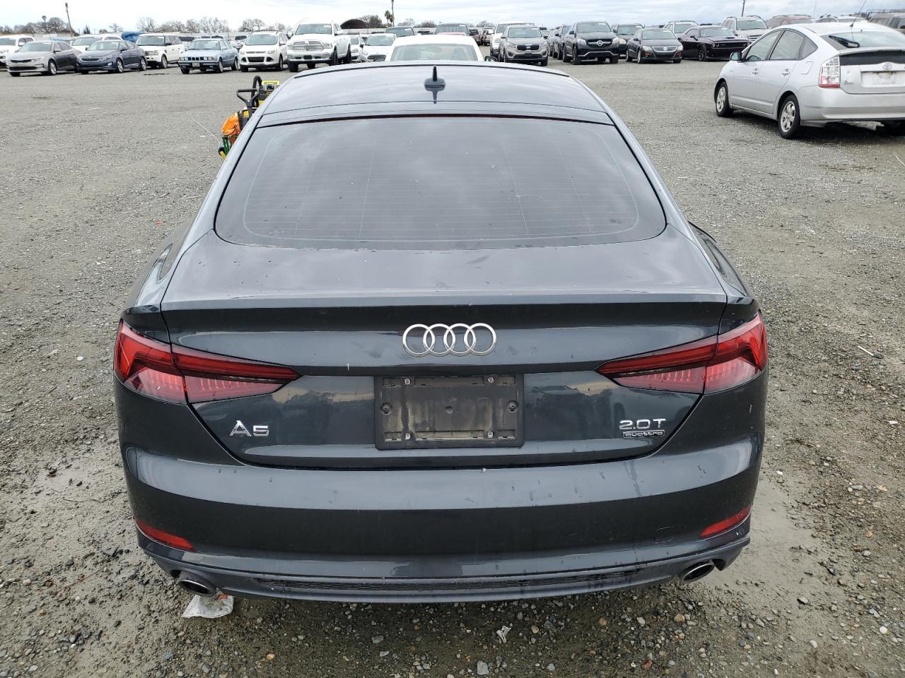 2018 Audi A5 VIN WAUDNCF51JA046873 Copart auction photo, front end / side damage thumbnail 6