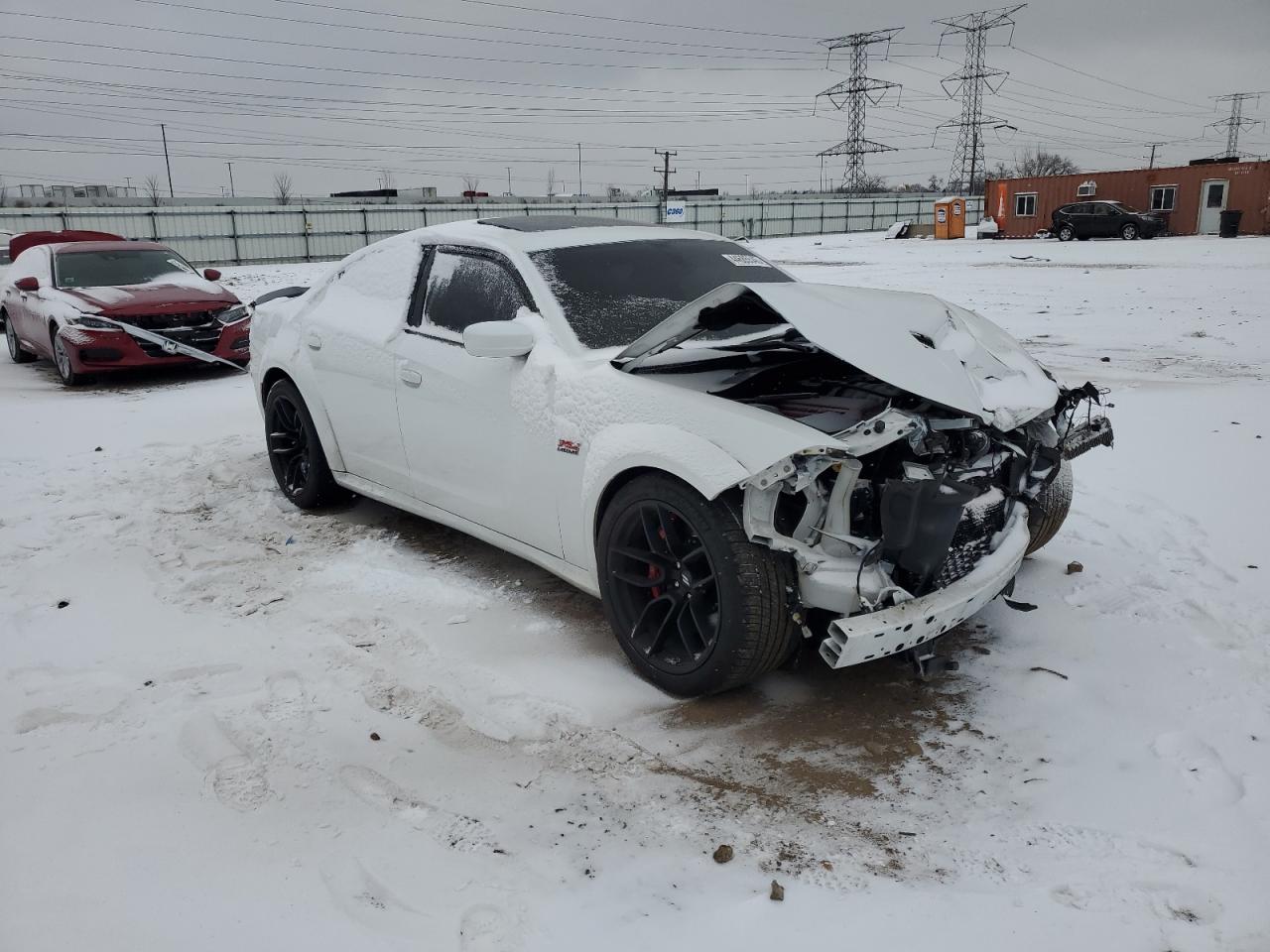 2020 Dodge Charger VIN 2C3CDXGJ0LH180335 Copart auction photo, front end / side damage thumbnail 4