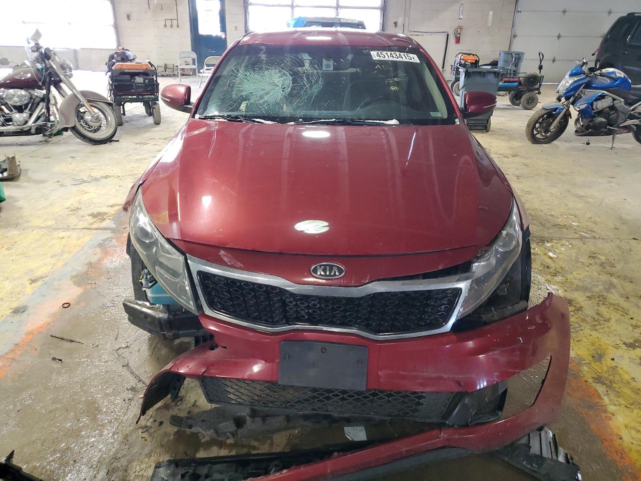 2011 KIA Optima VIN KNAGM4A71B5070910 Copart auction photo, front end / undercarriage damage thumbnail 5