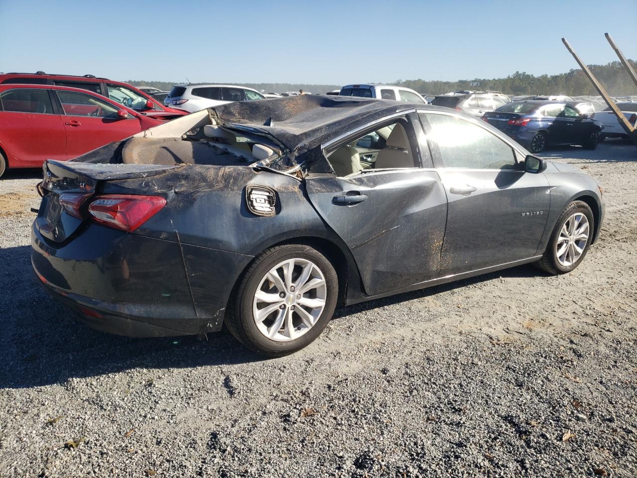 2021 Chevrolet Malibu VIN 1G1ZD5ST9MF078417 Copart auction photo, top/roof damage thumbnail 3