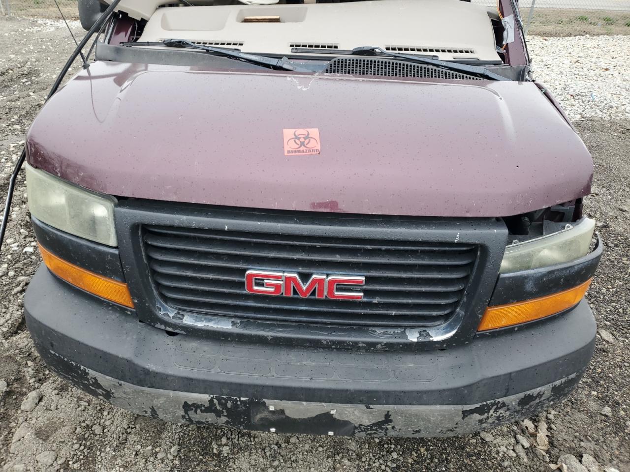 2003 GMC Savana VIN 1GDFG15T231211743 Copart auction photo, rollover damage thumbnail 12
