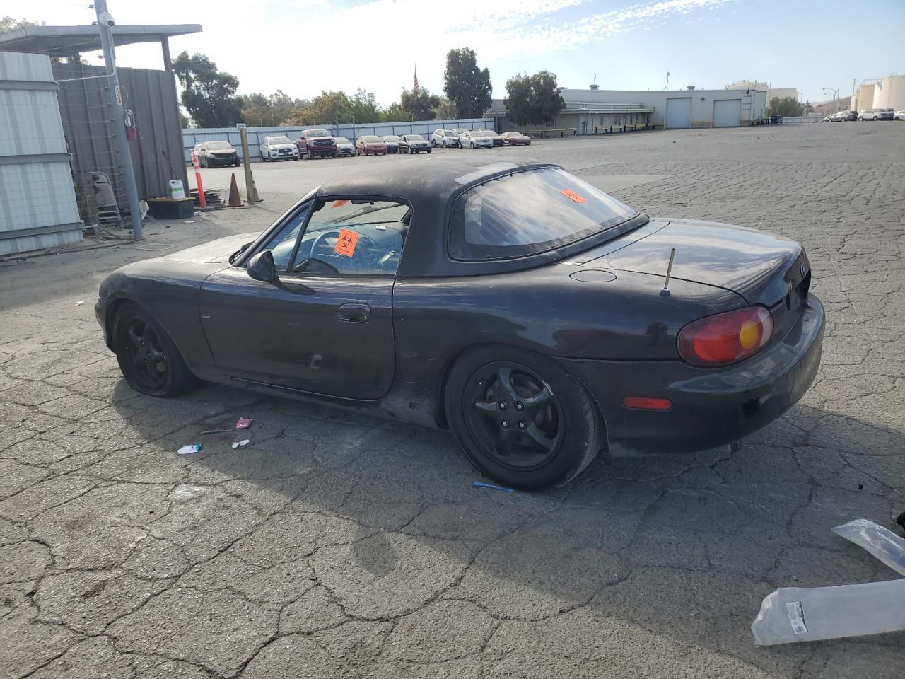 1999 Mazda MX-5 VIN JM1NB3537X0110784 Copart auction photo, vandalism damage thumbnail 2