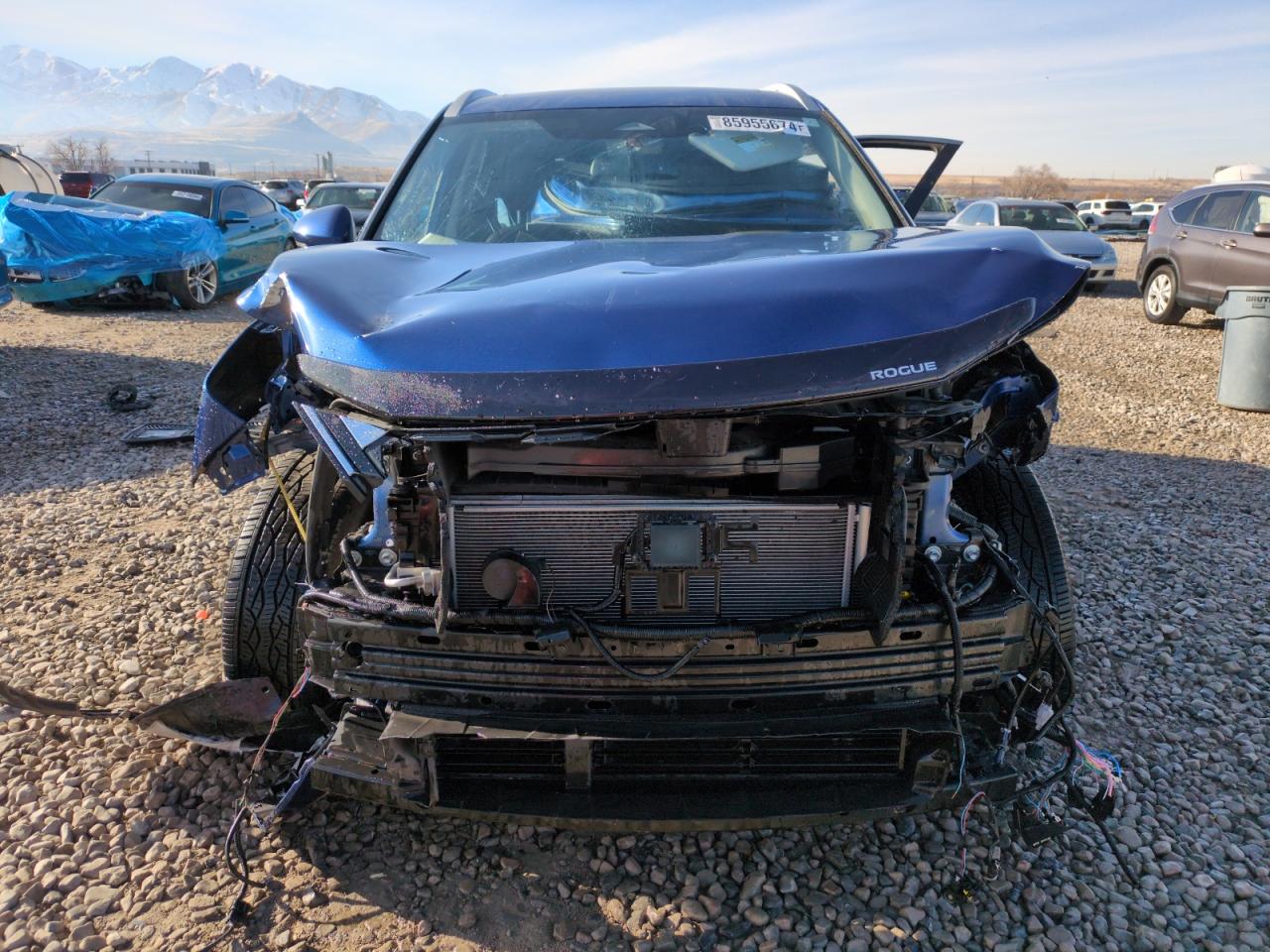 2021 Nissan Rogue VIN JN8AT3DD4MW308998 Copart auction photo, side / front end damage thumbnail 5