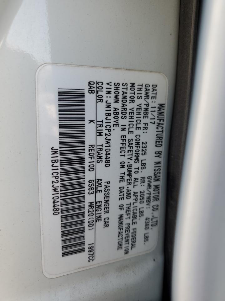 2018 Nissan Rogue VIN JN1BJ1CP2JW104480 Copart auction photo, rear end / minor dent/scratches damage thumbnail 14
