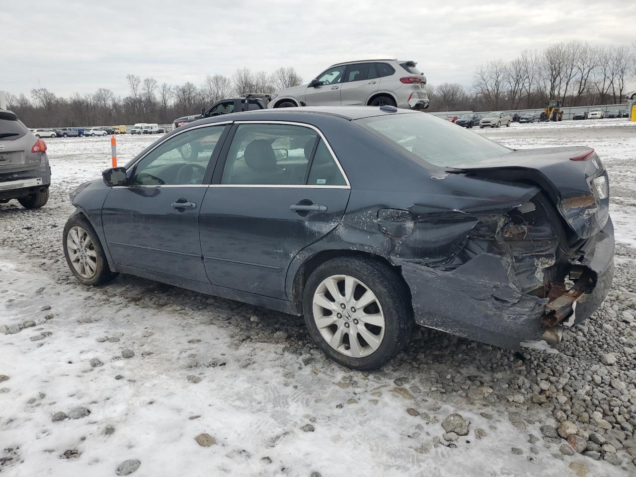 2007 Honda Accord VIN 1HGCM66587A074988 Copart auction photo, front end / rear end damage thumbnail 2