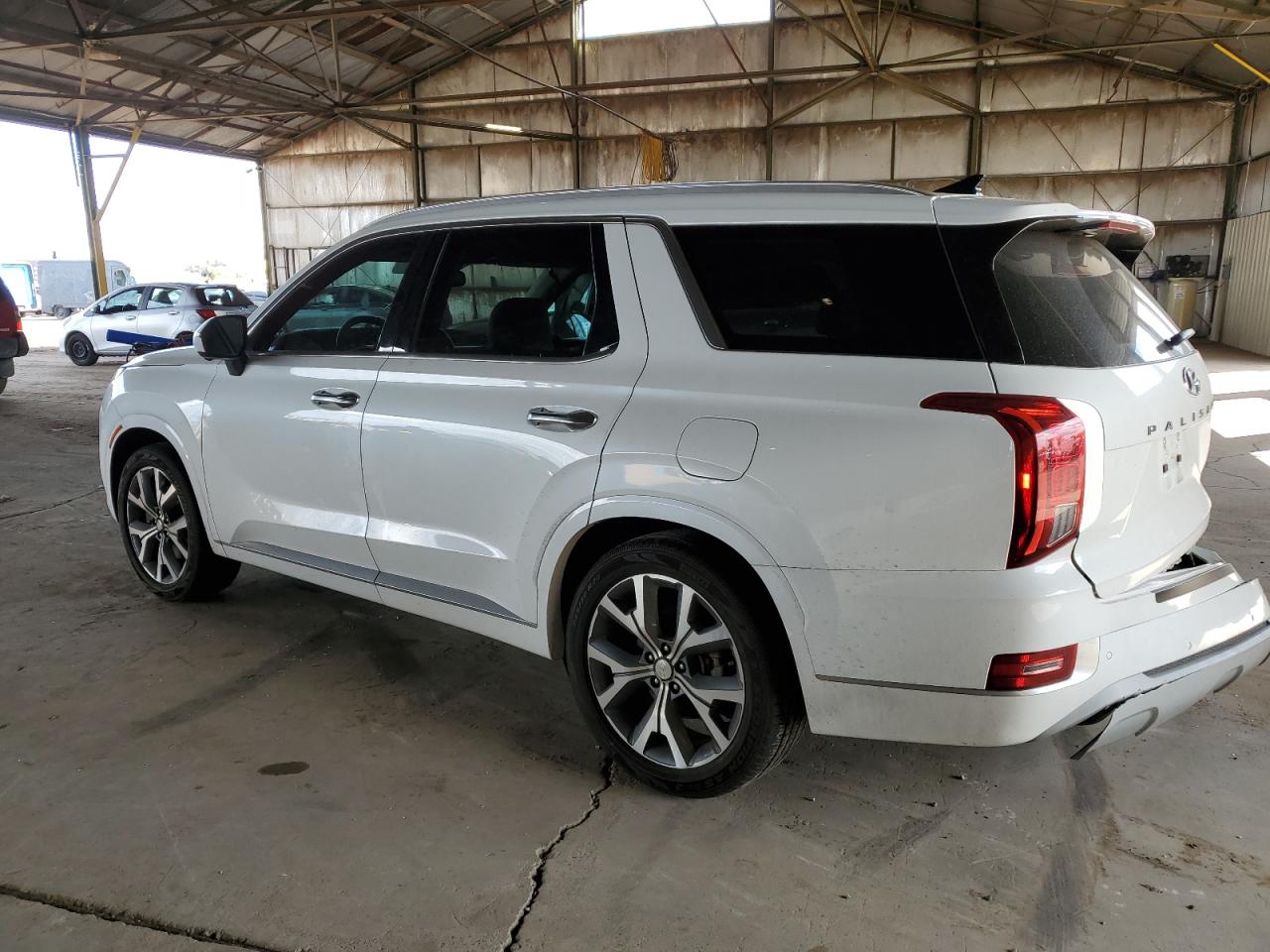 2021 Hyundai Palisade VIN KM8R54HE2MU290476 Copart auction photo, rear end damage thumbnail 2