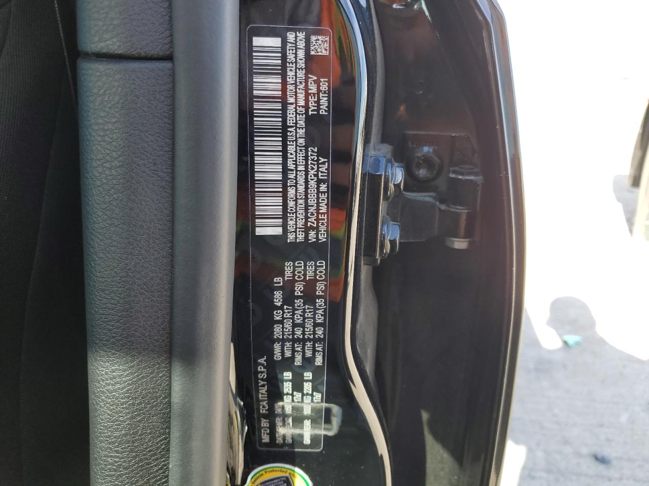 2019 Jeep Renegade VIN ZACNJBBB9KPK27372 Copart auction photo, front end damage thumbnail 15