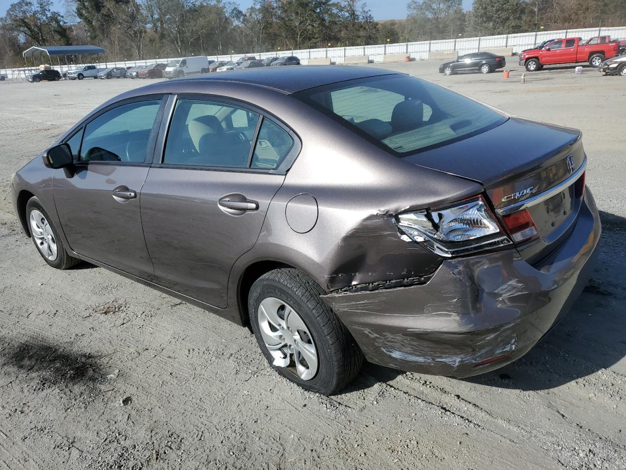 2014 Honda Civic VIN 19XFB2F50EE218215 Copart auction photo, rear end damage thumbnail 2