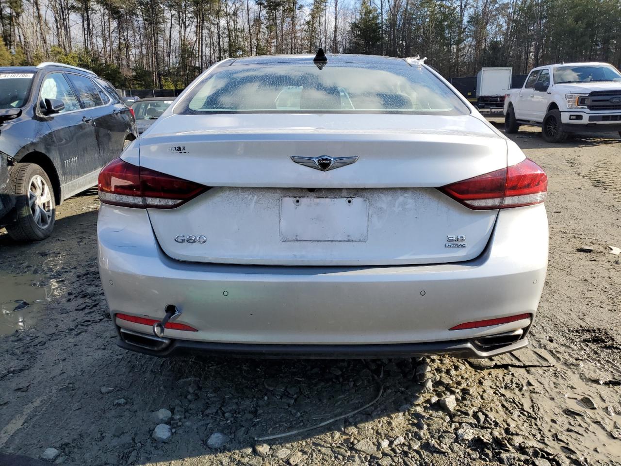2017 Genesis G80 VIN KMHGN4JE2HU211363 Copart auction photo, side / undercarriage damage thumbnail 6