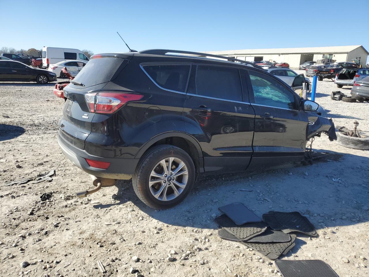 2018 Ford Escape VIN 1FMCU9GD8JUC12603 Copart auction photo, all over damage thumbnail 3