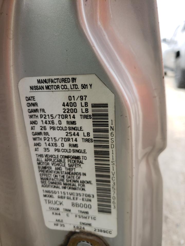 1997 Nissan Navara (Frontier) VIN 1N6SD11S1VC357063 Copart auction photo, all over damage thumbnail 12
