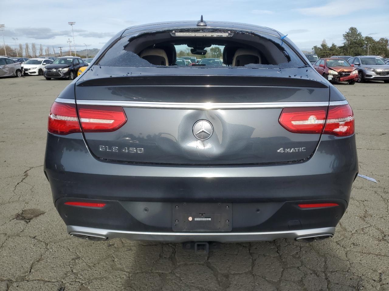 2016 Mercedes-Benz GLE VIN 4JGED6EB1GA013573 Copart auction photo, vandalism damage thumbnail 6