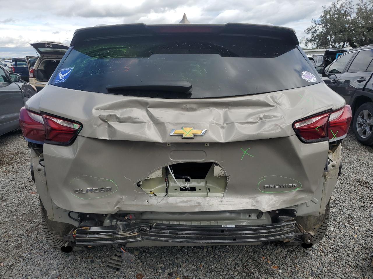2022 Chevrolet Blazer VIN 3GNKBFR41NS159130 Copart auction photo, rear end / front end damage thumbnail 6