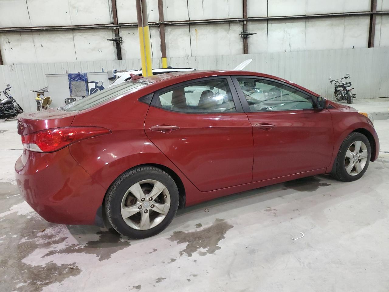 2013 Hyundai Elantra VIN KMHDH4AE8DU683846 Copart auction photo, vandalism damage thumbnail 3