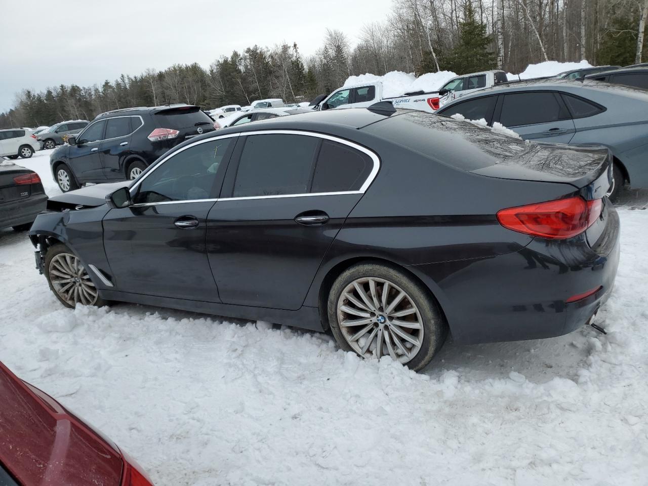 2017 BMW 5er VIN WBAJA7C34HG457765 Copart auction photo, front end / rear end damage thumbnail 2