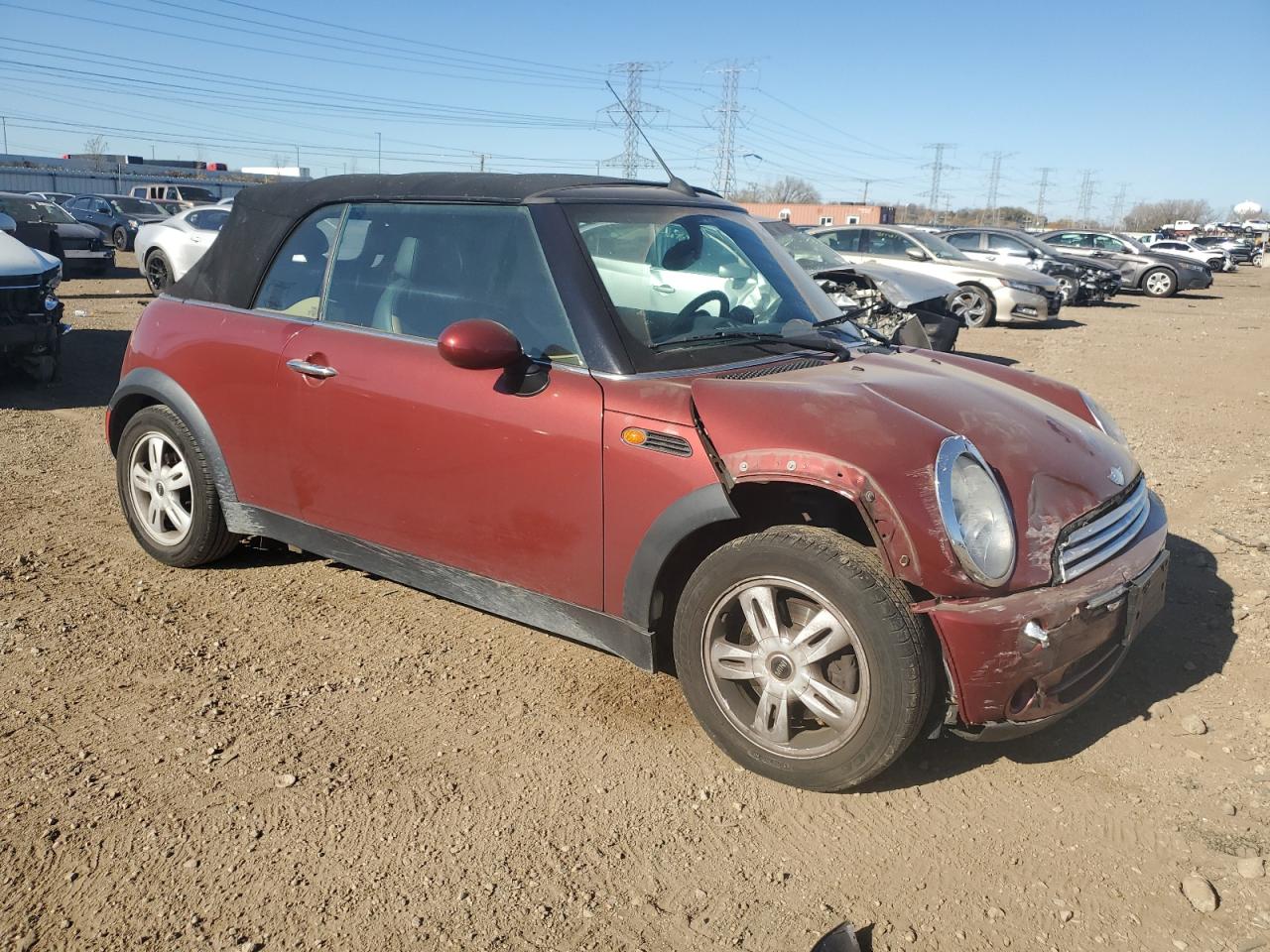 2007 MINI Cooper VIN WMWRF33557TG17353 Copart auction photo, undercarriage / front end damage thumbnail 4