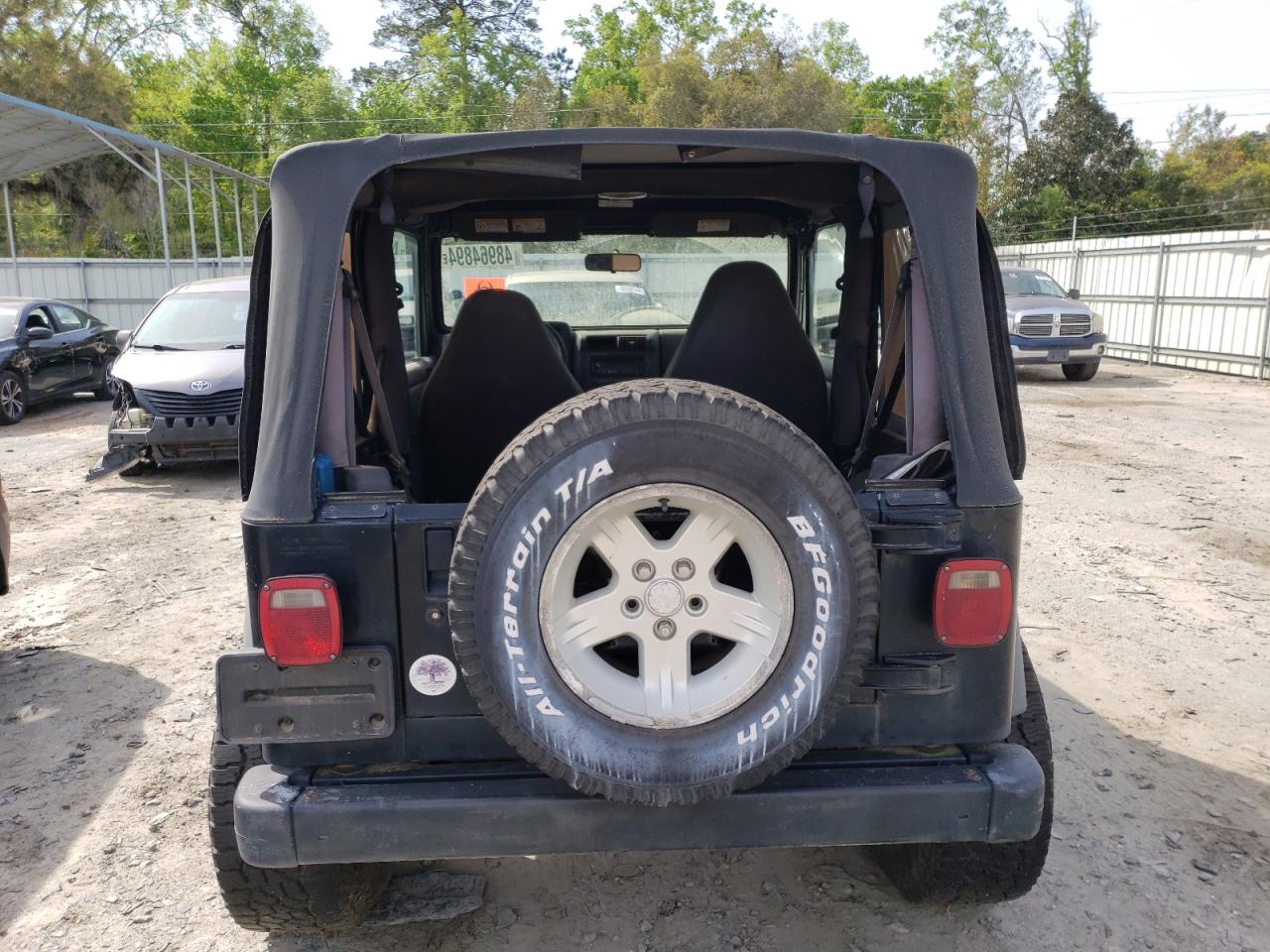 2000 Jeep Wrangler VIN 1J4FA49S9YP786493 Copart auction photo, rear end damage thumbnail 6