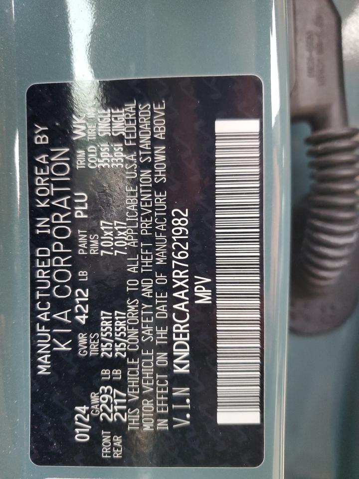 2024 KIA Seltos VIN KNDERCAAXR7621982 Copart auction photo, side damage thumbnail 12