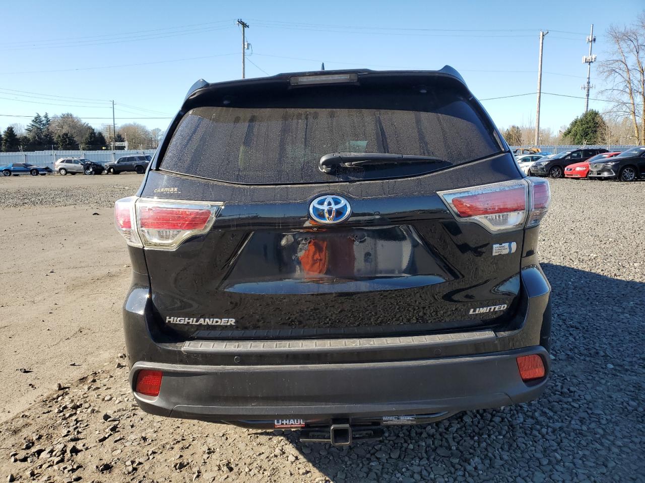 2015 Toyota Highlander VIN 5TDDCRFH6FS010841 Copart auction photo, vandalism / rear end damage thumbnail 6