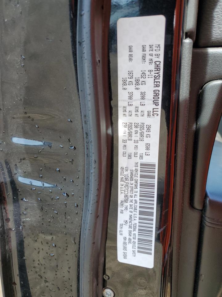 2012 Jeep Grand Cherokee VIN 1C4RJFAG7CC106760 Copart auction photo, rear end / front end damage thumbnail 14