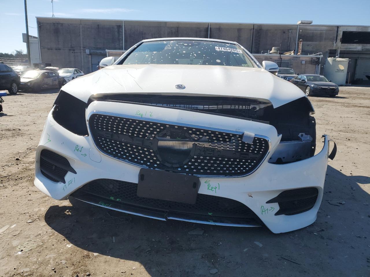 2019 Mercedes-Benz E-klasse VIN WDD1K6HB1KF098727 Copart auction photo, front end / side damage thumbnail 5