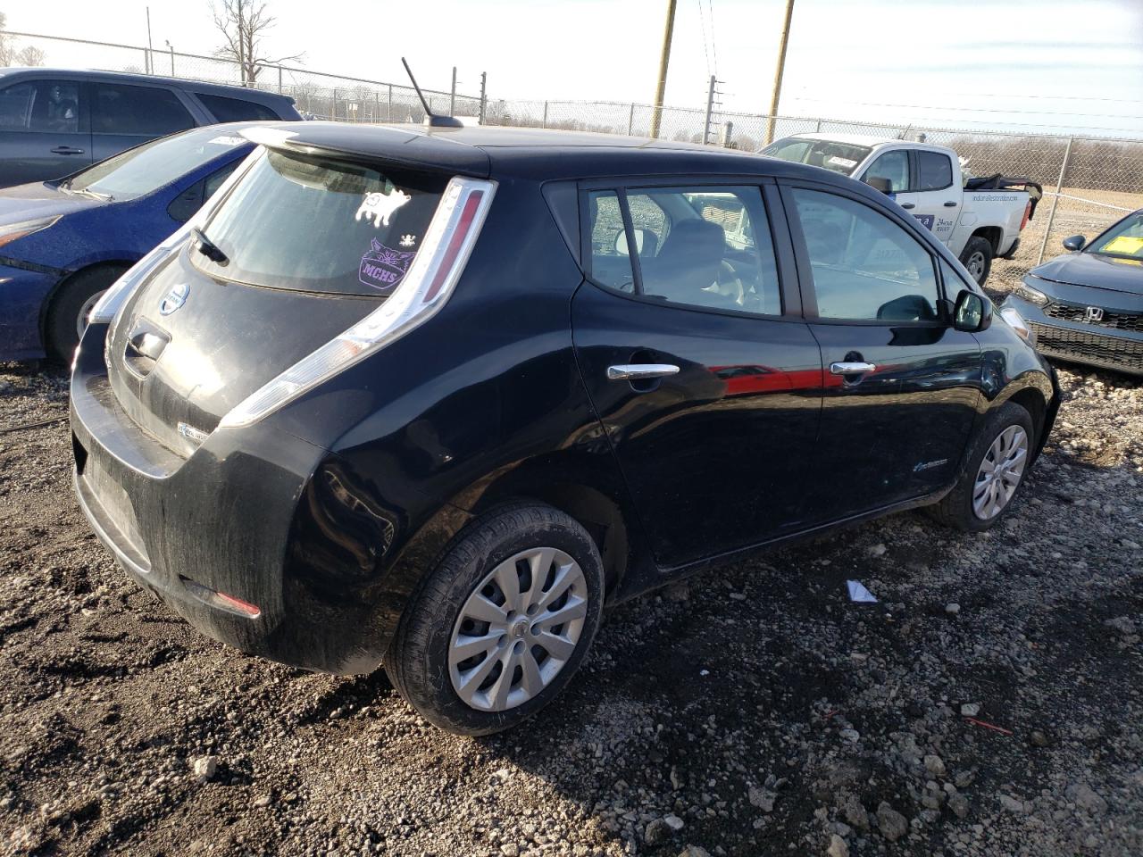 2015 Nissan Leaf VIN 1N4AZ0CPXFC308566 Copart auction photo, front end / mechanical damage thumbnail 3