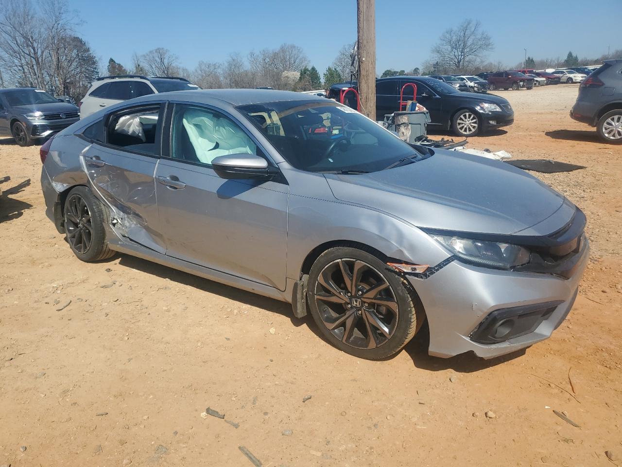 2021 Honda Civic VIN 2HGFC2F82MH537031 Copart auction photo, side / rear end damage thumbnail 4