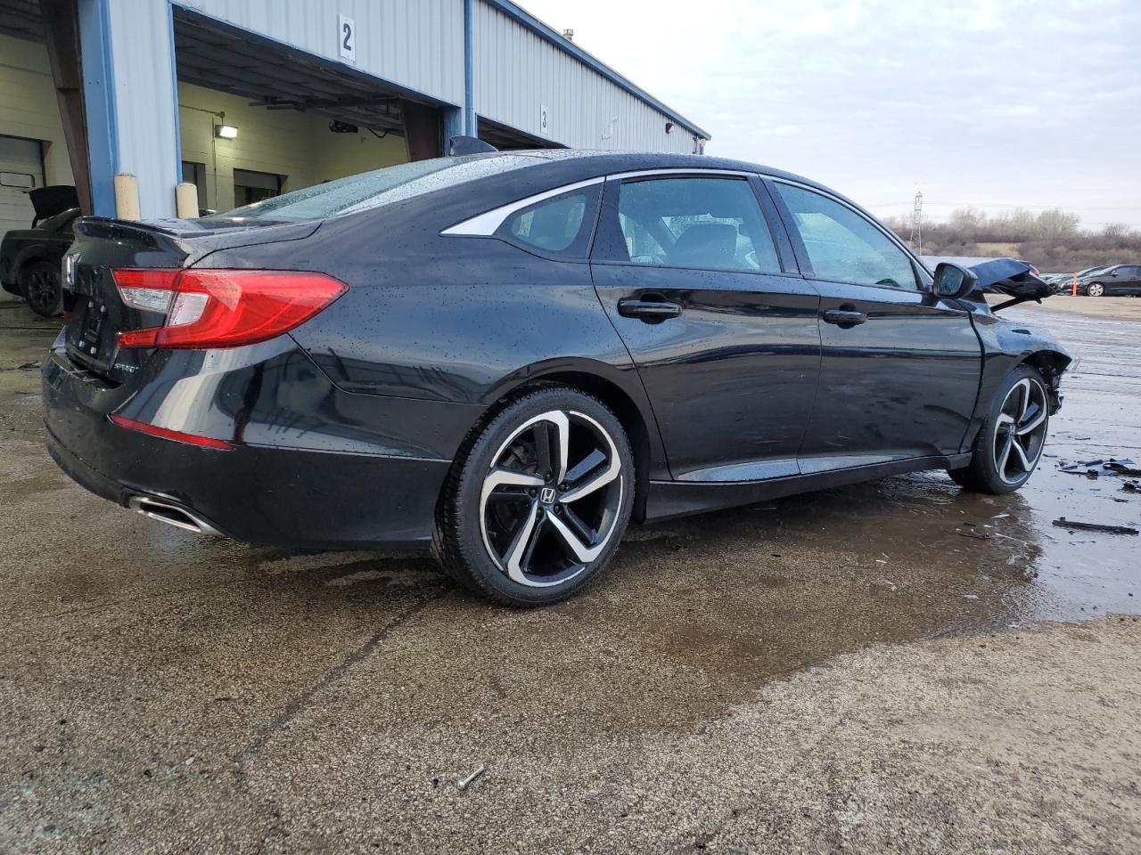 2019 Honda Accord VIN 1HGCV1F34KA171337 Copart auction photo, front end / side damage thumbnail 3