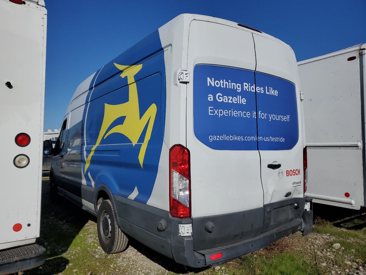 2017 Ford Transit VIN 1FTYR3XGXHKA53706 Copart auction photo, rear end damage thumbnail 2