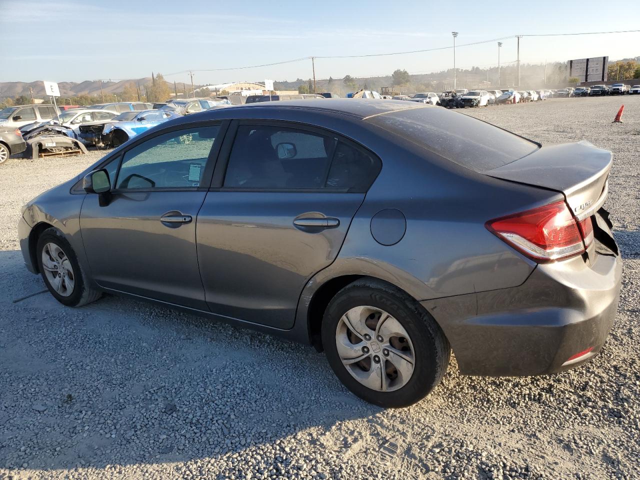2013 Honda Civic VIN 19XFB2F57DE215570 Copart auction photo, rear end damage thumbnail 2