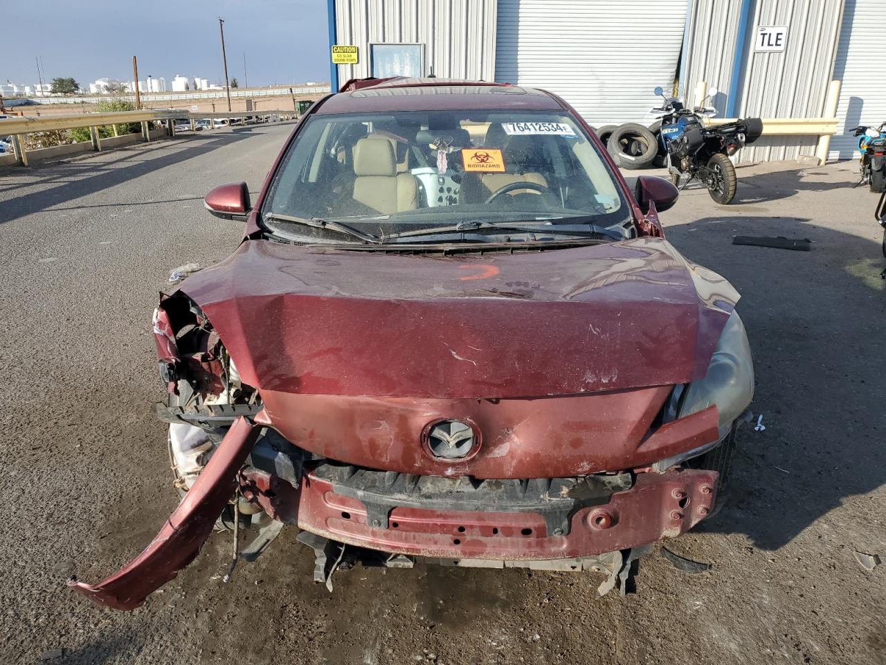 2010 Mazda 3 VIN JM1BL1H64A1199791 Copart auction photo, front end / rear end damage thumbnail 5