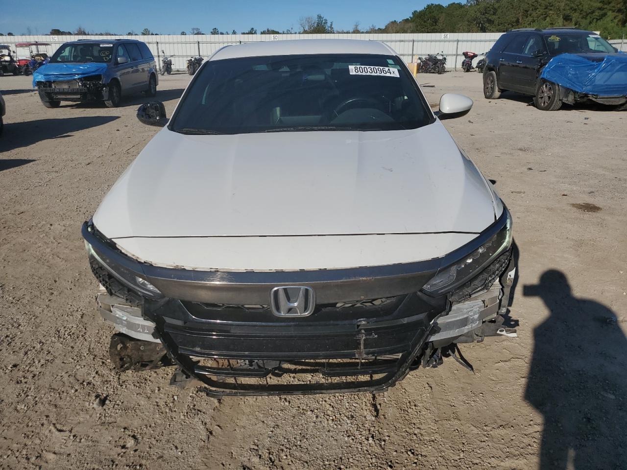 2018 Honda Accord VIN 1HGCV1F38JA205696 Copart auction photo, front end / side damage thumbnail 5