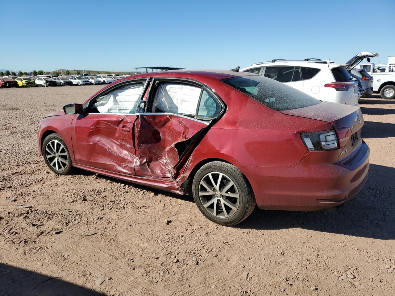 2017 Volkswagen Jetta VIN 3VWDB7AJ2HM229863 Copart auction photo, side damage thumbnail 2