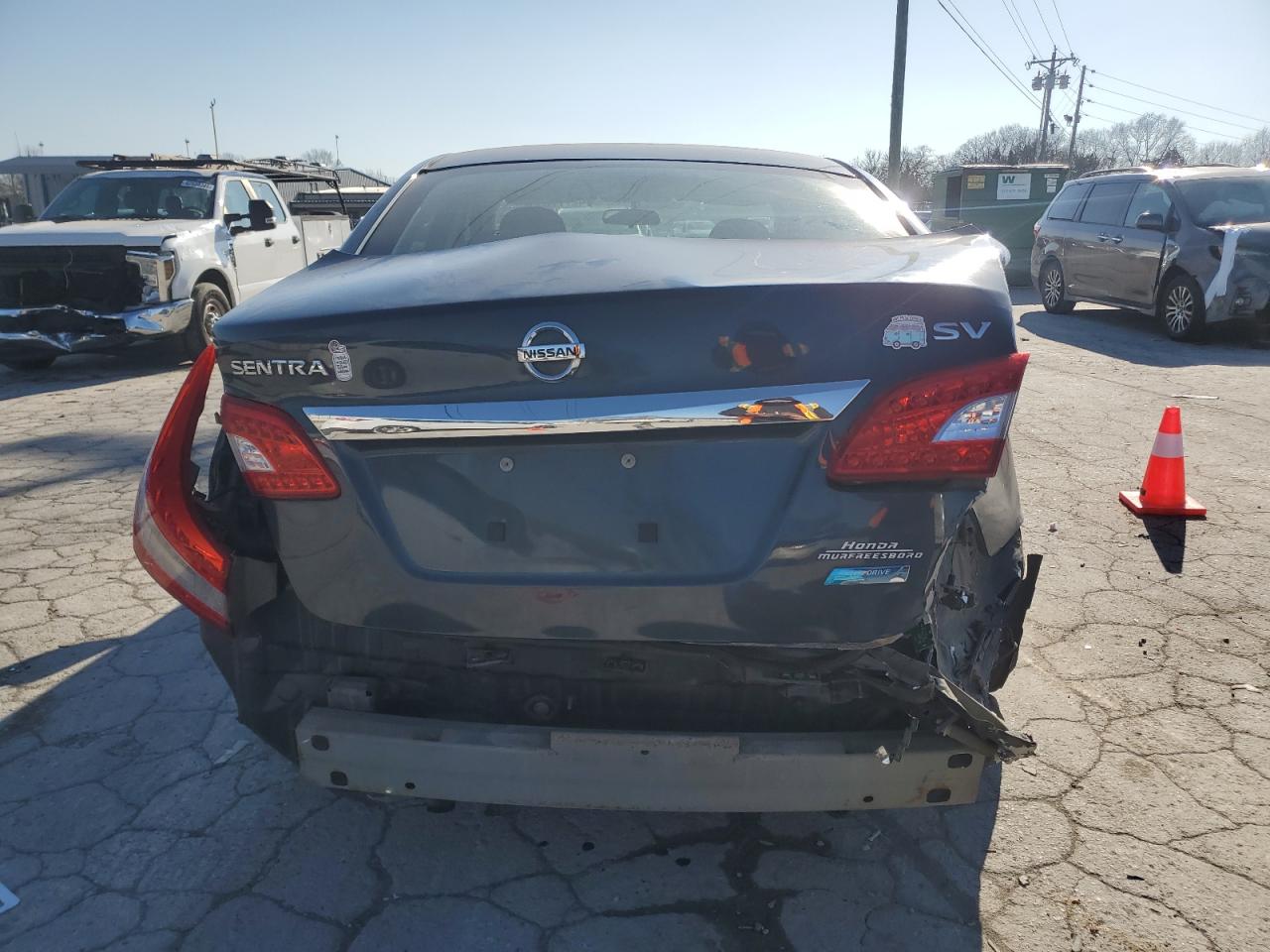2013 Nissan Sentra VIN 3N1AB7AP7DL723357 Copart auction photo, rear end / minor dent/scratches damage thumbnail 6