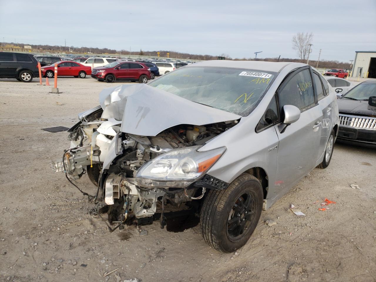 2011 Toyota Prius VIN JTDKN3DU1B5323620 Copart auction photo, front end / side damage thumbnail 2