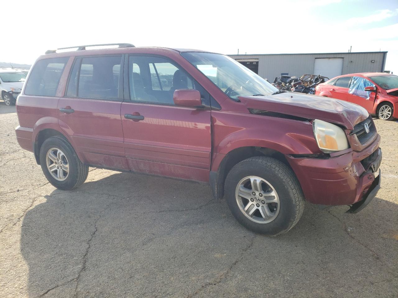 2003 Honda Pilot VIN 2HKYF18483H549497 Copart auction photo, front end / side damage thumbnail 4