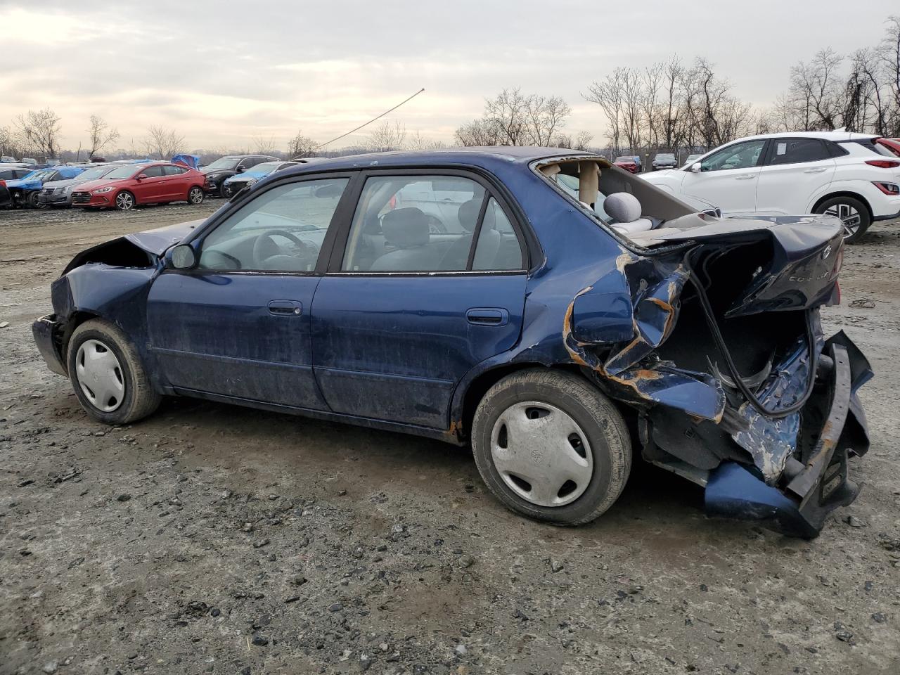 2001 Toyota Corolla VIN 1NXBR12E01Z538068 Copart auction photo, front end / rear end damage thumbnail 2