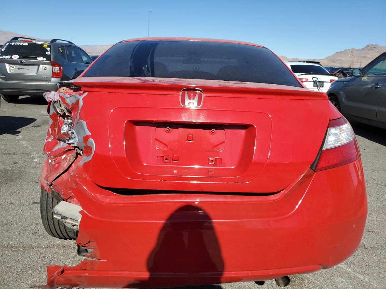2007 Honda Civic VIN 2HGFG11897H532600 Copart auction photo, rear end / mechanical damage thumbnail 6
