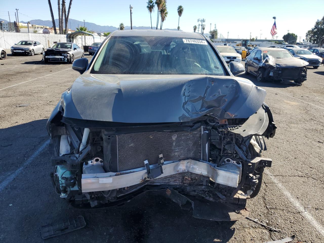 2021 Hyundai Santa Fe VIN 5NMS1DAJ3MH356047 Copart auction photo, front end / minor dent/scratches damage thumbnail 5