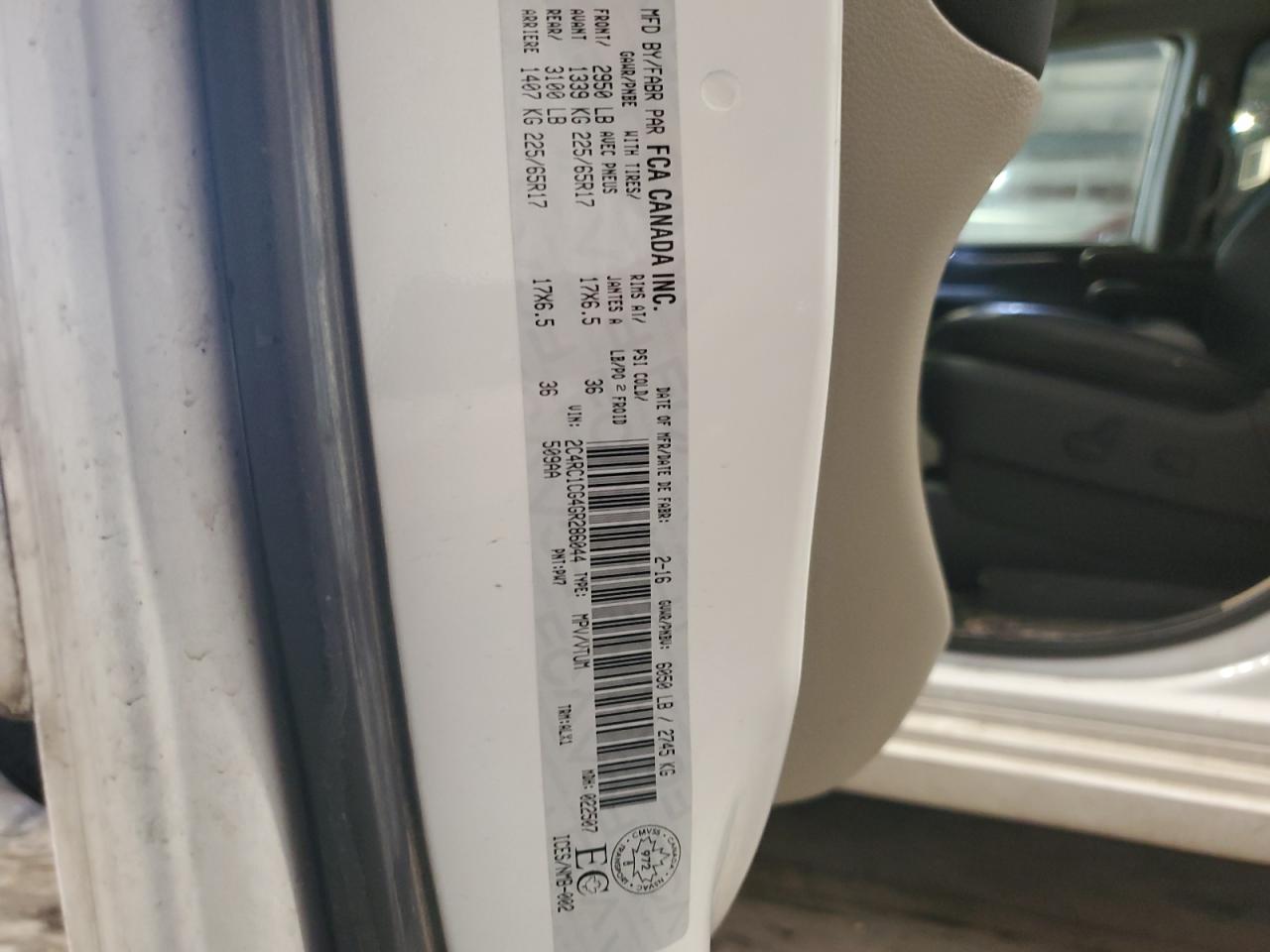 2016 Chrysler Town & Country VIN 2C4RC1CG4GR286044 Copart auction photo, front end damage thumbnail 13