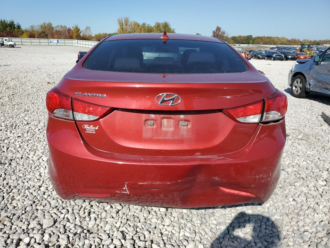2013 Hyundai Elantra VIN KMHDH4AE7DU799359 Copart auction photo, rear end damage thumbnail 6